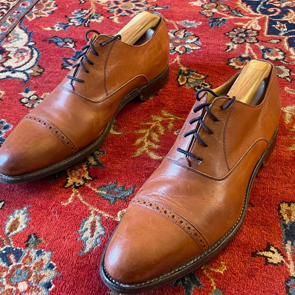 Barker Men's Burford Calf Oxford Shoes, Tan, Size 11 1/2 D